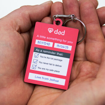 Personalised Keyring Gift For Dad, 4 of 4