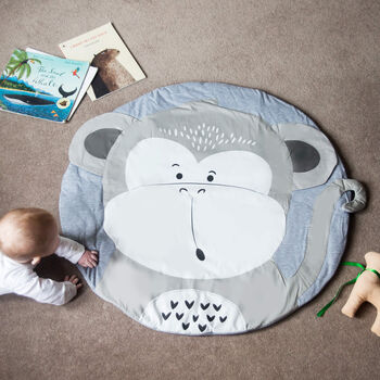 Personalised Cheeky Monkey Baby Play Mat, 4 of 7