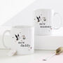 Mummy And Daddy Stork Personalised Mug Set, thumbnail 1 of 3