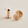 Sidney Dome Bronze Cufflinks With Personalised Pouch, thumbnail 2 of 7