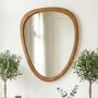 Wooden Organic Pebble Wall Mirror, thumbnail 1 of 2