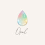 October Birthstone Opal Gold Plated Huggie Hoop Earrings, thumbnail 8 of 12