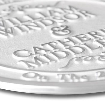 Personalised Round Wedding Heritage Aluminium Gift Plaque, 3 of 6