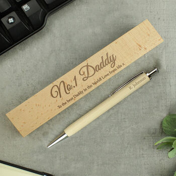Thank You Gifts Personalised Wooden Pen And Box Set, 2 of 8