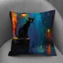 Nocturnal Guardian Hand Made Poly Linen Cushions, thumbnail 5 of 7