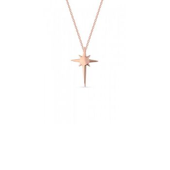 Northern Star Necklace Sterling Silver Gold Plated, 6 of 6