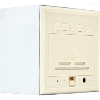 Cube Marble Click Clock White LED, 3 of 4