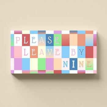 Please Leave By Nine Print Personalised Gift, 3 of 9