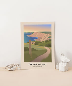 Cleveland Way National Trail Travel Poster Art Print, 2 of 8