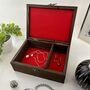 Personalised Wooden Jewellery Box With Aluminium, thumbnail 5 of 12