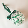 Personalised Number One Sprout Eater Christmas Bauble, thumbnail 2 of 3