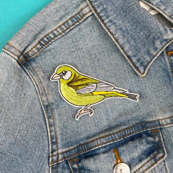 R.S.P.B. Greenfinch Bird Sew On Patch, 2 of 2