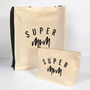 Super Mum Large Canvas Tote Bag, thumbnail 2 of 7