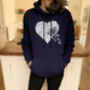 White Butterfly Heart Hoodie, thumbnail 2 of 4