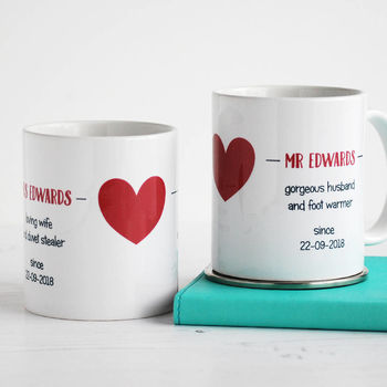 Set Of Two Personalised Anniversary Mugs, 2 of 5