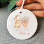 Personalised First Easter Decoration Bunny With Flowers, thumbnail 1 of 2