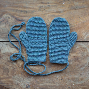 Handmade Woolly Mittens With Strings, 8 of 11