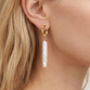 Shinju 18 K Gold Plating Real Pearl Drop Earrings, thumbnail 5 of 5