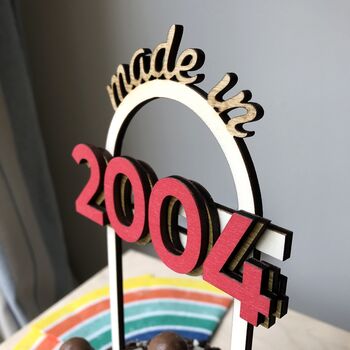 Personalised Wooden Birthday Cake Topper, 4 of 5