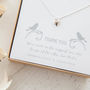 'Thank You' Heart Sterling Silver Necklace, thumbnail 8 of 9