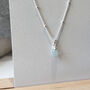 Aquamarine Semi Precious Gemstone Necklace, thumbnail 7 of 7