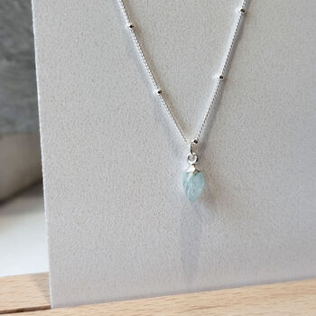 Aquamarine Semi Precious Gemstone Necklace, 7 of 7
