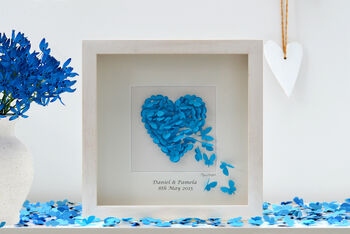 Valentine's Handmade 3D Framed Purple Butterfly Heart, 4 of 9