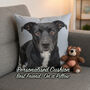 Personalised Custom Pet Photo Cushion In Soft Chenille, thumbnail 1 of 12