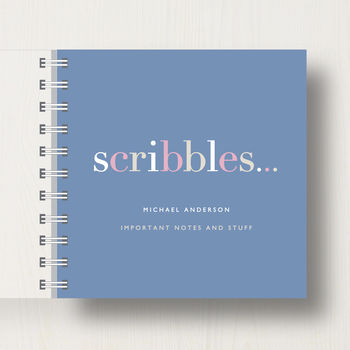 Personalised 'Scribbles' Small Notebook, 6 of 10