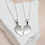 Personalised Sterling Silver Split Heart Friendship Necklace Set, thumbnail 1 of 4