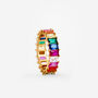 Rainbow Ring With Colourful Baguette Stones, thumbnail 1 of 4