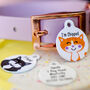 Cat ID Tag Personalised White Bold, thumbnail 9 of 12