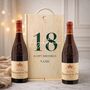 Personalised 18th Birthday Chateauneuf Du Pape Red Wine Two Bottle Gift Set, thumbnail 1 of 7