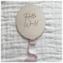 'Hello World' Balloon Shaped Baby Announcement Plaque, thumbnail 6 of 6