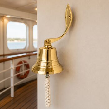 Marine Brass Wall Hanging Bell, 4 of 12