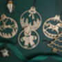 Handmade Brass Christmas Tree Decorations – The Festive Cheer Collection, thumbnail 1 of 11