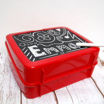 Chalkboard Retro Plastic Lunch Box With Handle, 2 of 11