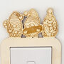 Personalised Wooden Gonk Light Switch Surround Childrens Bedroom, thumbnail 4 of 5