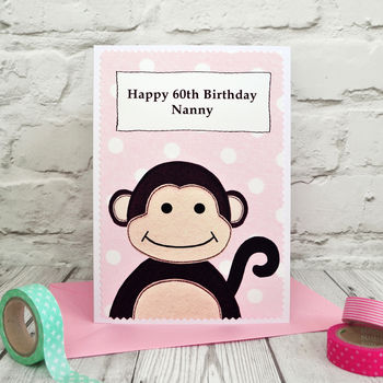 Personalised Birthday Card From A Cheeky Monkey, 2 of 6