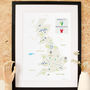 Personalised Football Map Print: Add Favourite Team, thumbnail 4 of 6