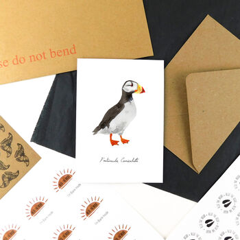 Horned Puffin A6 Greetings Cards, 3 of 7