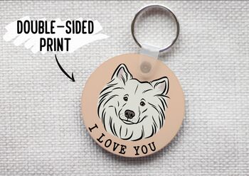 Personalised Samoyed Keyring, 4 of 6