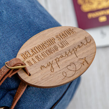Relationship Status, Engraved Luggage Tag, 2 of 7