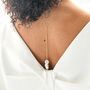 Bridal Coin Pearl Lariat Back Drop Necklace, thumbnail 1 of 12