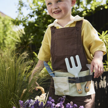 Little Tribe Blue Wooden Garden Tool Set | Ages Three+ | Exploration | Sensory | Adventure Gifting | Childrens Gift | Gardening | Gift Boxed, 5 of 12
