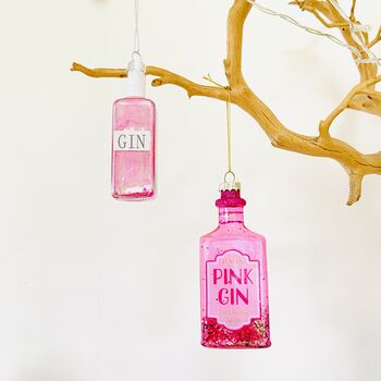 Pink Gin Hanging Christmas Tree Decoration, 2 of 5