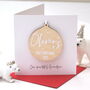 Baby's First Christmas Personalised Stars Bauble Card, thumbnail 1 of 3