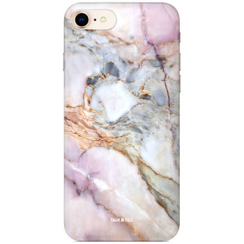 Pink Grey White Marble iPhone Case, 3 of 3