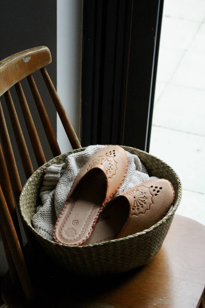 Boho Leather Slippers By So Creative Company | notonthehighstreet.com