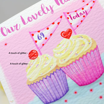 Personalised Cupcake Grandma Birthday Card, 7 of 10